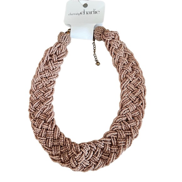 Charming Charlie tan beaded bohonecklace - Picture 1 of 2